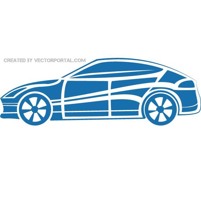 660x660 Sports Car Silhouette Vector