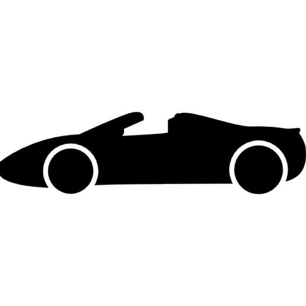 626x626 Sports Car Top Down Silhouette Icons Free Download