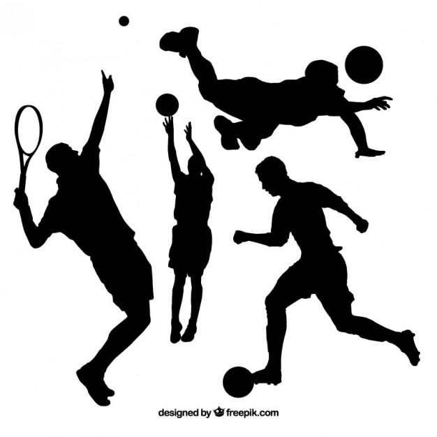 626x626 Collection Of People Doing Sport Silhouette Vector Free Download