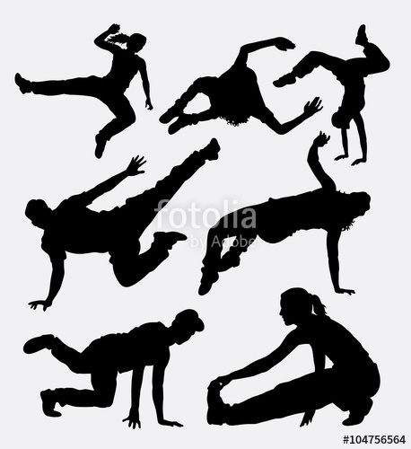 458x500 Parkour, Martial Art, Running And Jumping Sport Silhouette. Good
