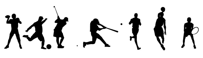 700x200 Sport Silhouettes Vector Free Download Free Vector Art