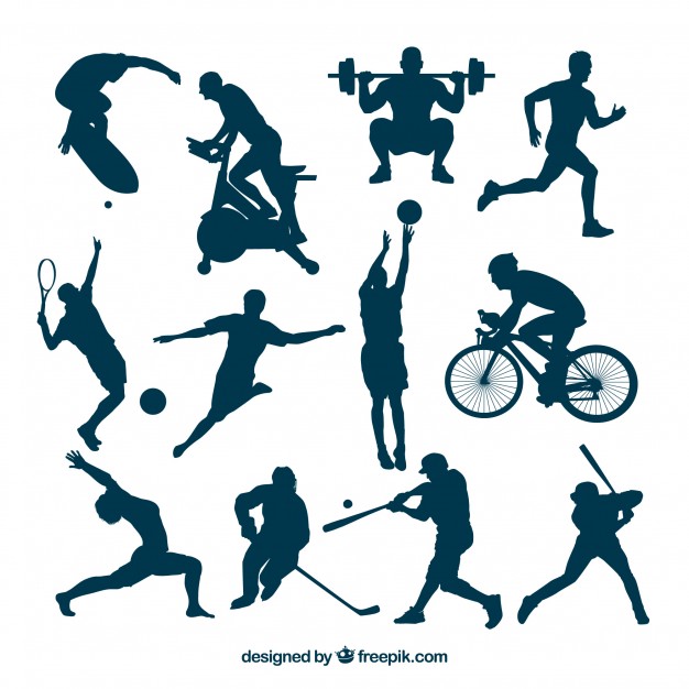 626x626 Sport Silhouettes In Hot Actions Vector Free Download