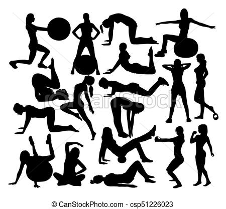 450x417 Beauty Sport Silhouettes, Art Vector Design Vector Illustration