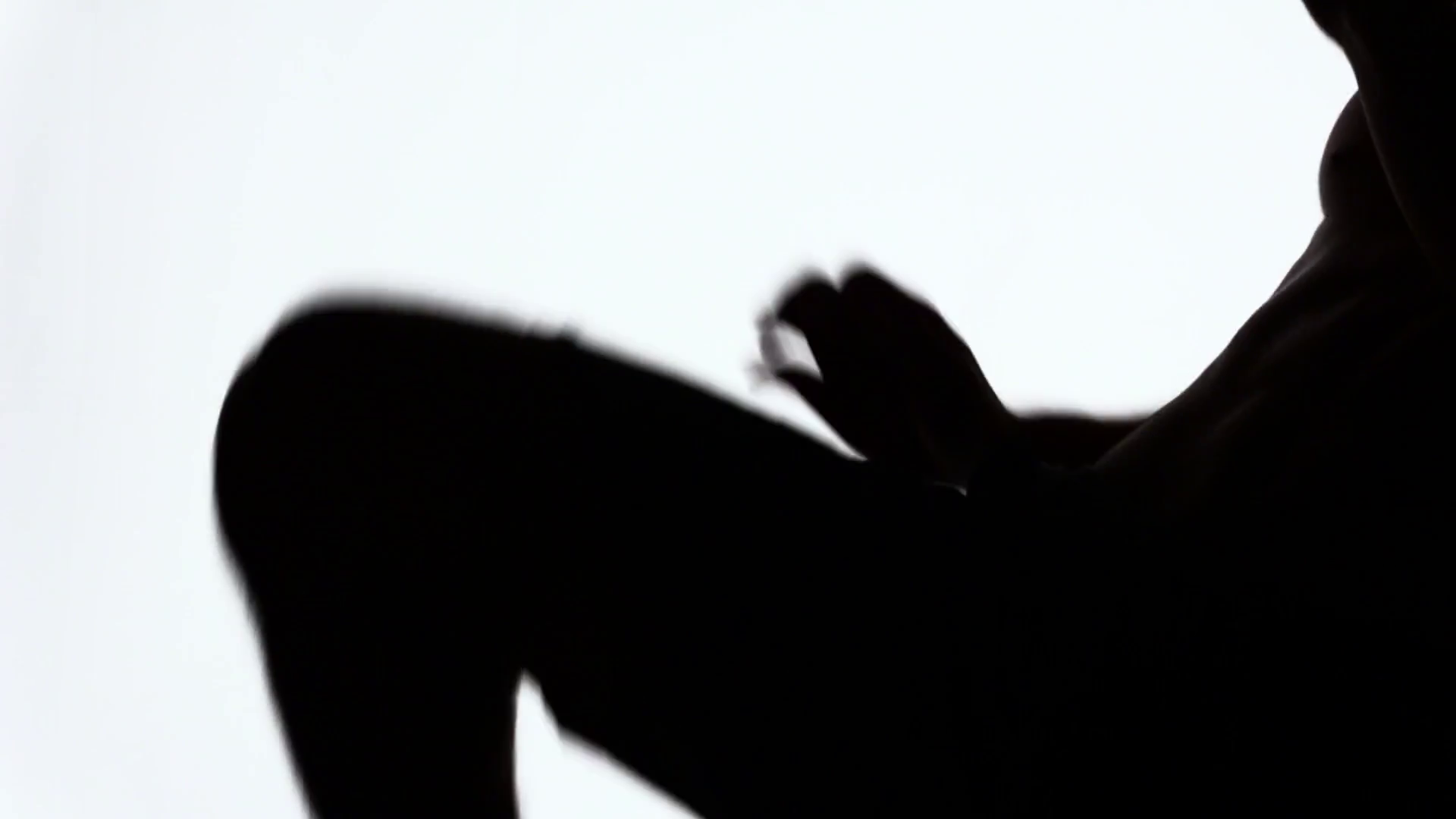 1920x1080 Silhouette Of A Sporting Young Man During Training On Fights