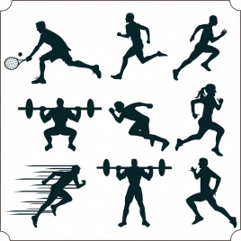 268x268 Sport Supporters Silhouettes Vectors Stock In Format For Free