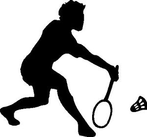 300x280 Badminton Sports Player Silhouette Car Decal Sticker Ebay