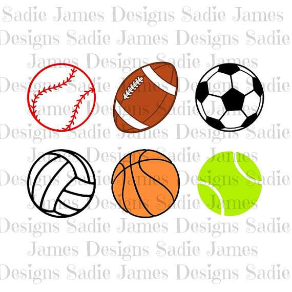 570x570 Sports Balls Collection Svg And Silhouette Studio Cutting