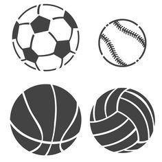 236x236 Sports Ball Stencils