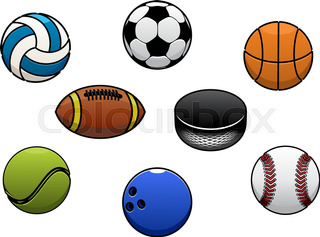 320x237 Different Sports Game Balls. Black Drop Shadow Icons Set. Active
