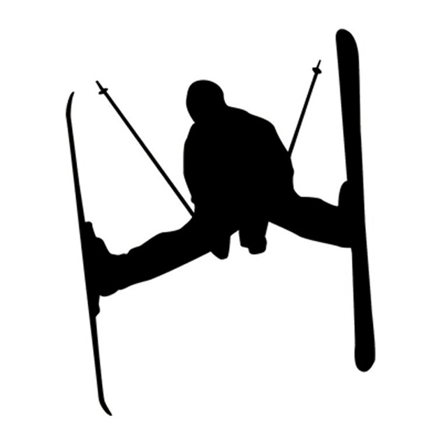 640x640 Tahoe Skier Ski Skiing Silhouette Car Window Bumper Vinyl Sticker