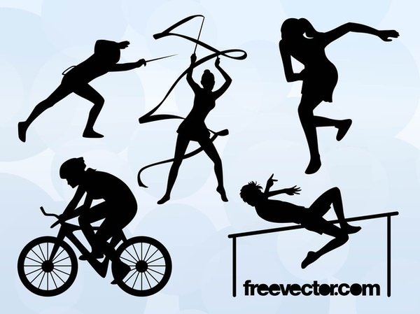 600x449 Olympic Sports Silhouettes Free Vector Free Vectors Ui Download