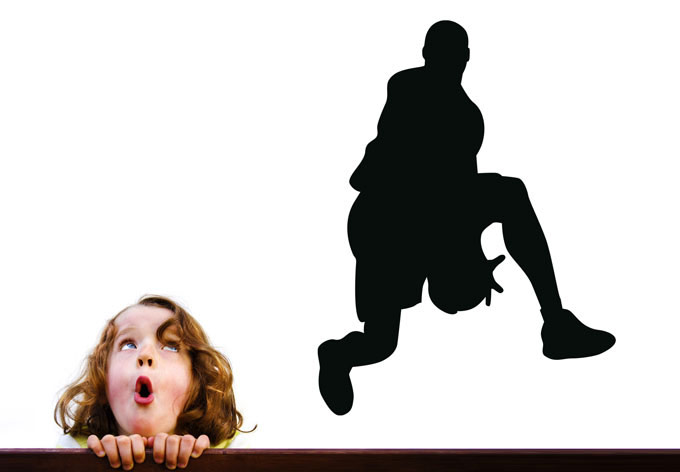 680x472 Basketball Player 05 Wall Sticker