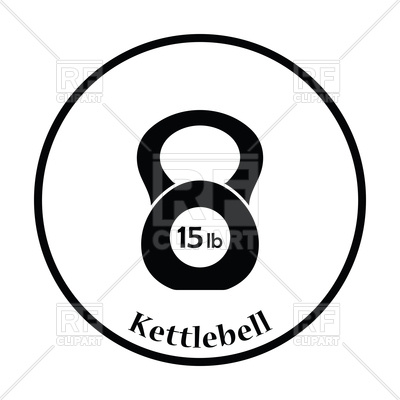 400x400 Silhouette Of Kettlebell Icon Royalty Free Vector Clip Art Image