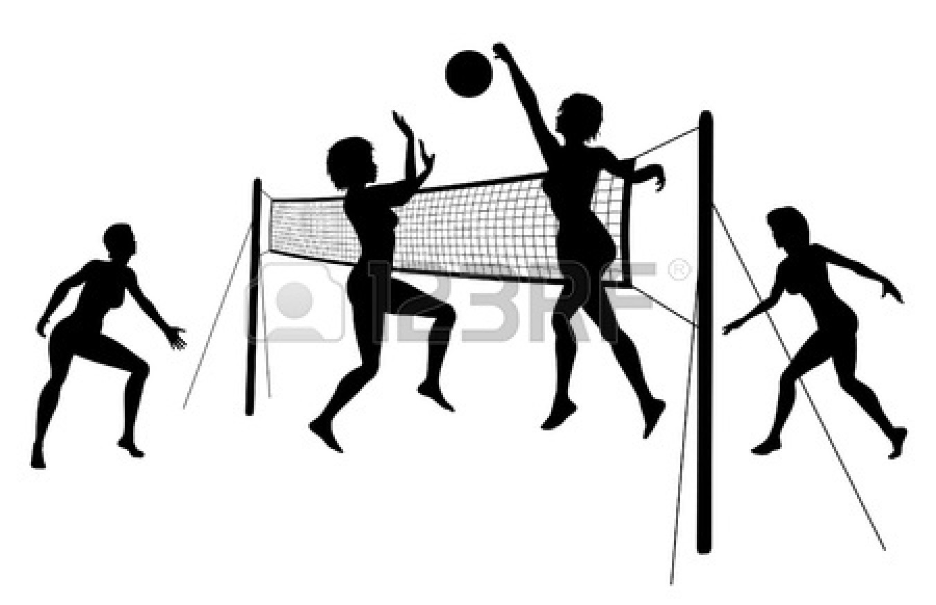 1350x873 Volleyball Player Hitting Silhouette Clipart Panda