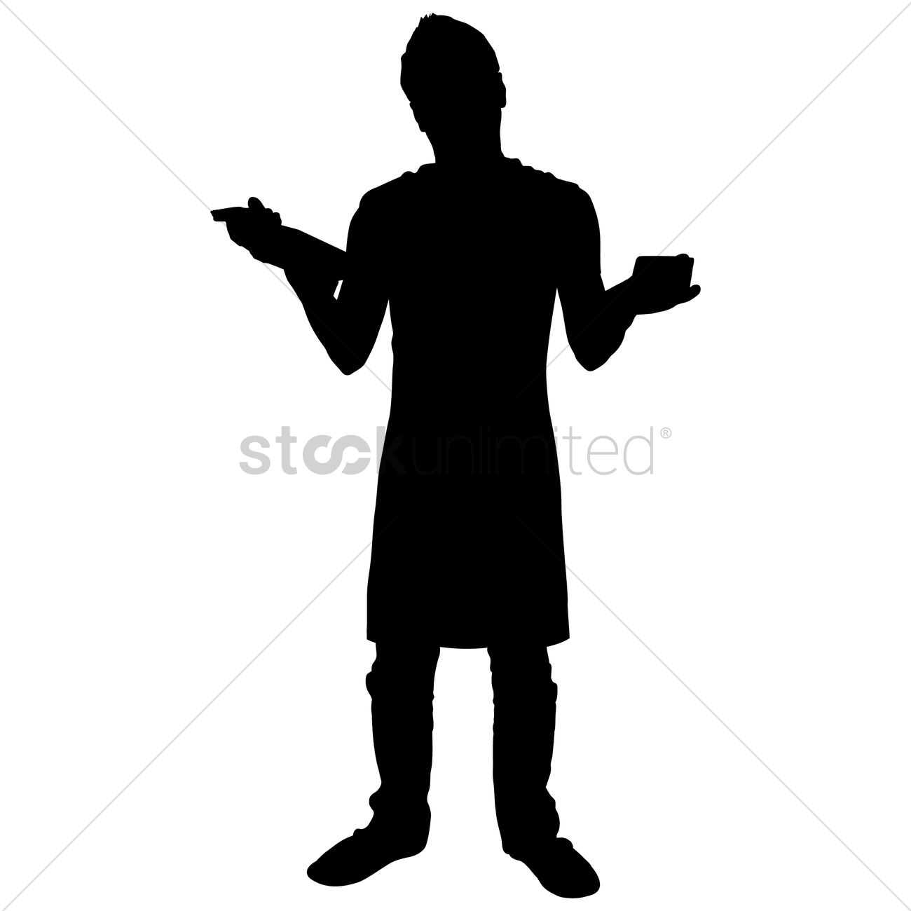 1300x1300 Silhouette Of A Man Vector Image