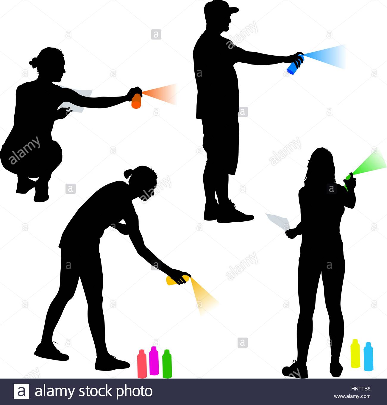 1300x1363 Set Silhouette Man And Woman Holding A Spray On A White Background