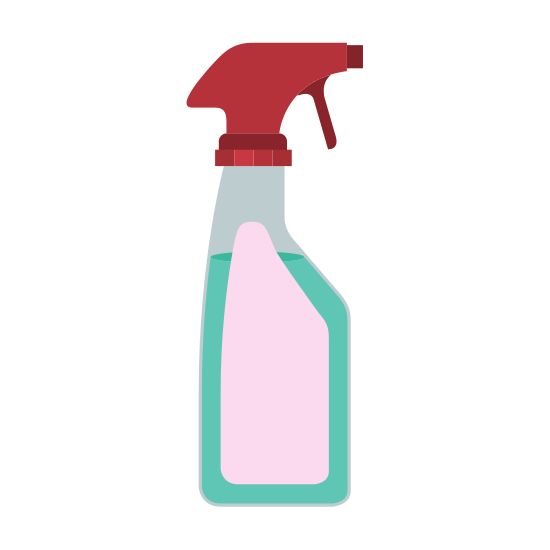 550x550 Colorful Silhouette Of Laundry Spray Bottle