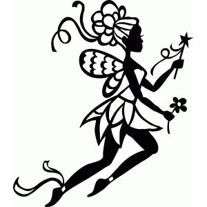 300x300 Fancy Spring Fairy Silhouette Fairy Silhouette, Silhouette