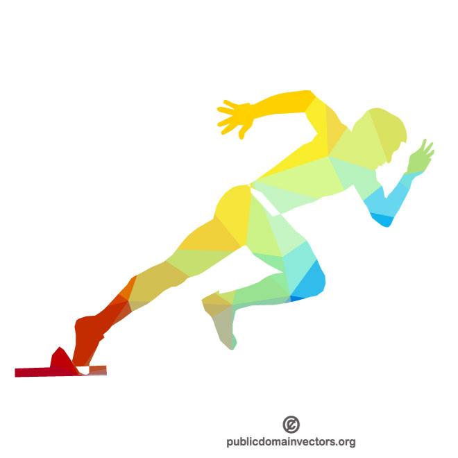 660x660 Silhouette Of A Runner Vector Image