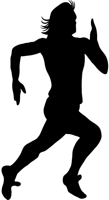 374x682 Sprinter Silhouette Wall Sticker