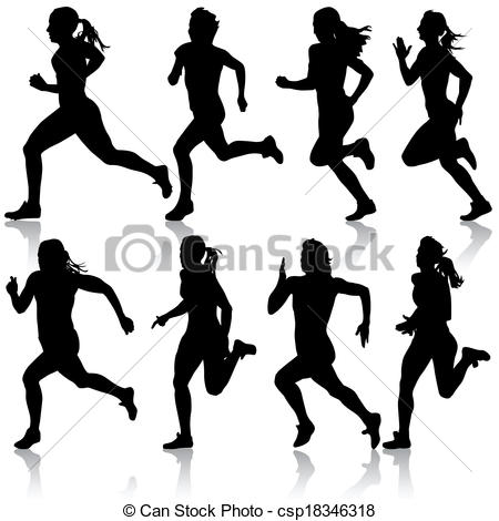 450x470 Woman Clipart Sprinter