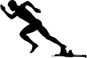 363x240 Start Of A Sprinter Runner Men Black Silhouette
