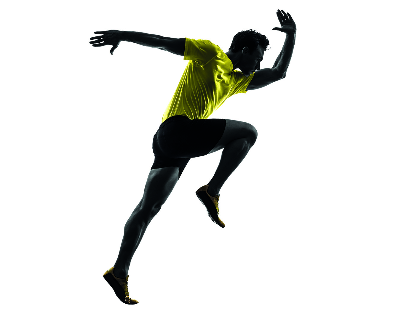 1417x1060 Young Man Sprinter Runner Running Silhouette