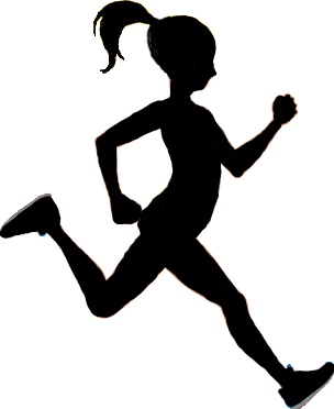 304x372 Girl Sprinter Silhouette