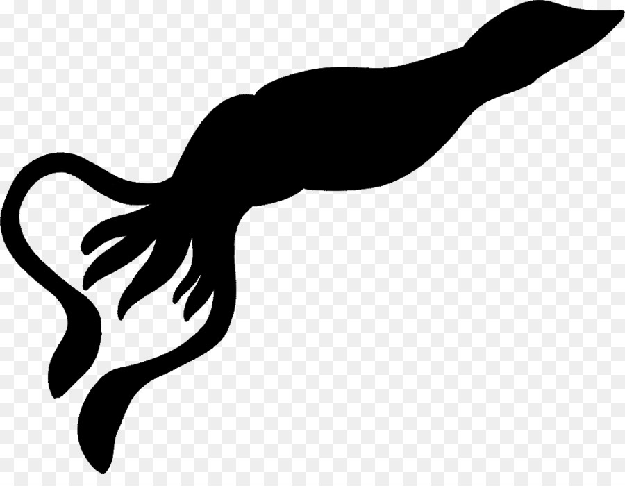900x700 Giant Squid Octopus Silhouette Clip Art