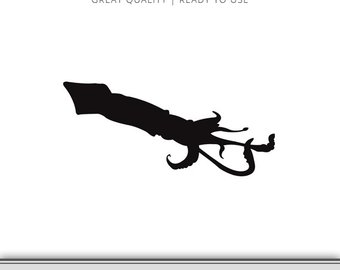 340x270 Squid Silhouette Etsy