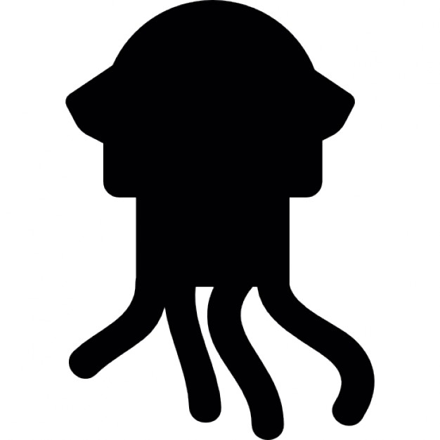 626x626 Squid Silhouette Icons Free Download