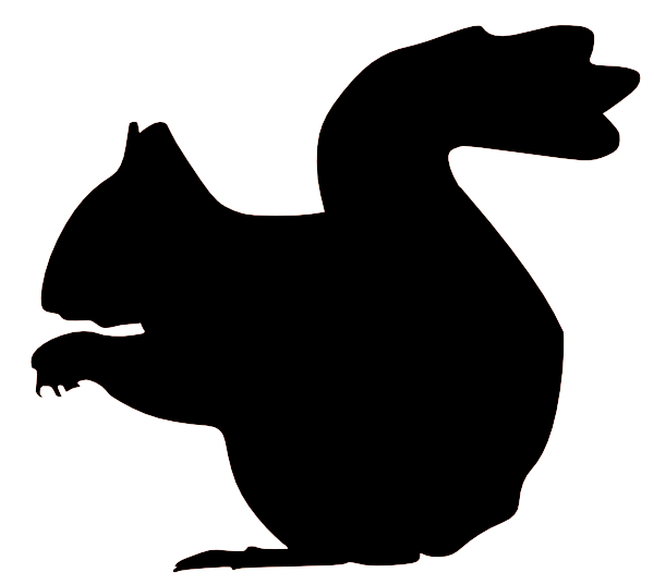 600x537 Squirrel Silhouette