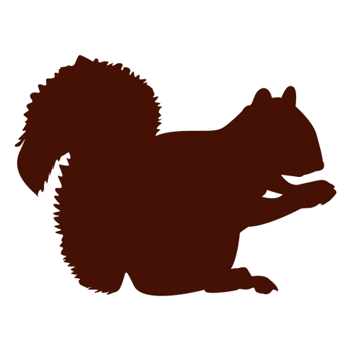 512x512 Squirrel Eating Silhouette