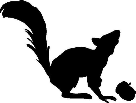 570x433 Squirrel Silhouette Clipart Panda