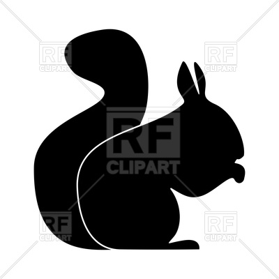 400x400 Squirrel Silhouette Royalty Free Vector Clip Art Image