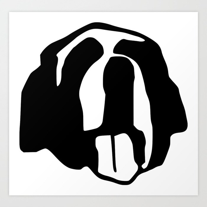 700x700 Saint Bernard Face Silhouette, Bernese Mountain Dog, Newfoundland