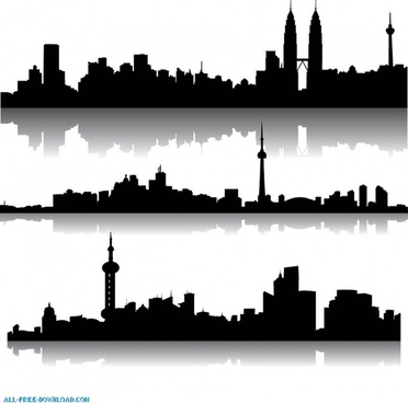 372x368 Suburban Skyline Free Vector Download (116 Free Vector)