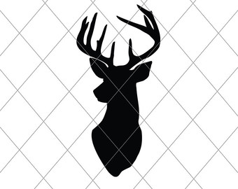 340x270 Deer Head Vector Etsy