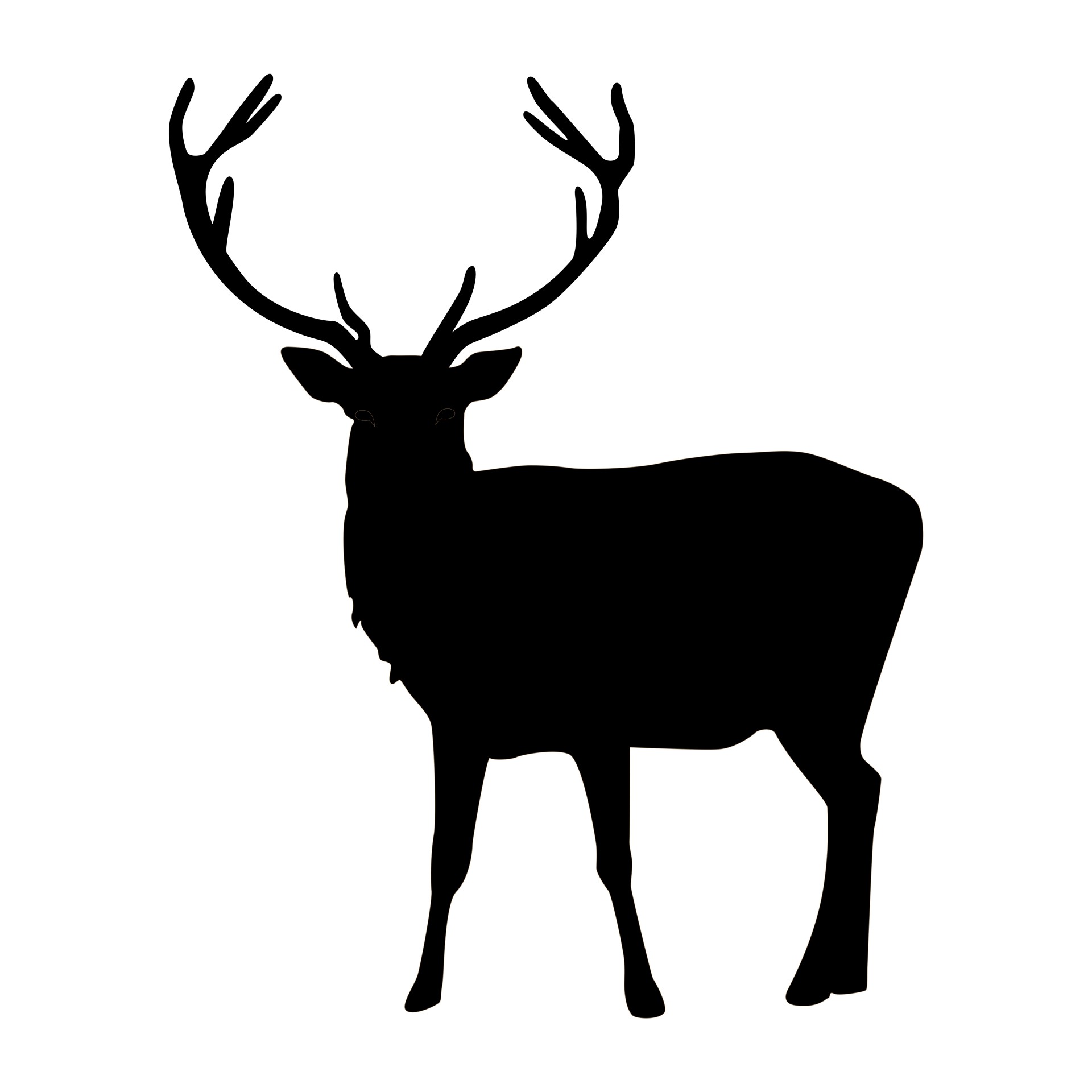 1920x1920 Stag Silhouette Free Stock Photo