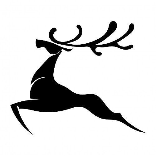 500x500 Wallmonkeys Wm151314 The Black Silhouette Of A Deer Jumpi Https
