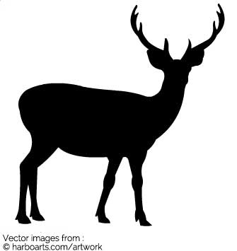 335x355 Download Stag Silhouette