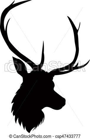 305x470 Deer Silhouette Vectors Illustration
