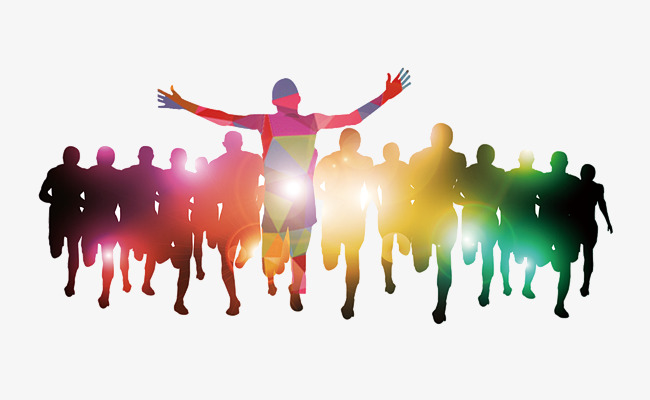 650x400 Colorful Silhouette Figures, Stage Background Plate, Rooster