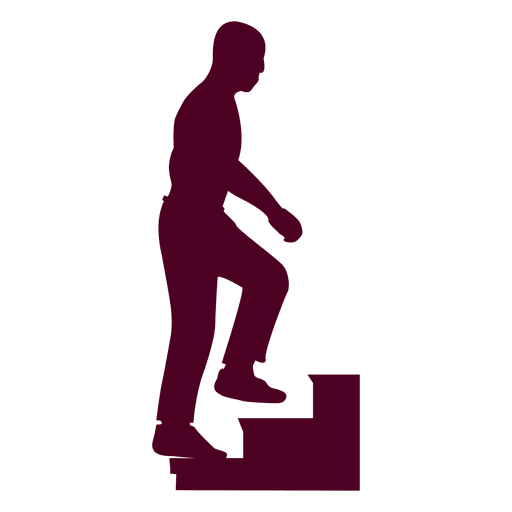 512x512 Person Climbing Stairs Silhouette