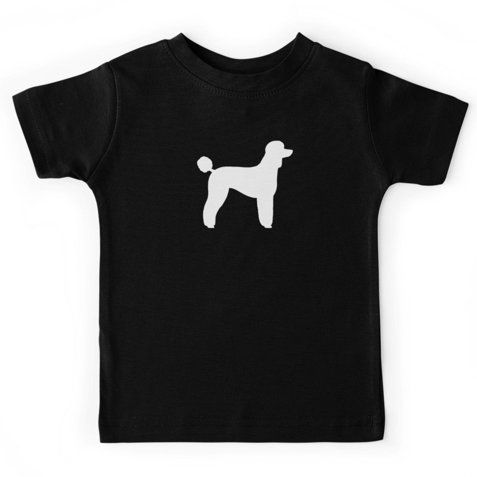 940x940 White Standard Poodle Silhouette(S) Kids Tees By Jenn Inashvili