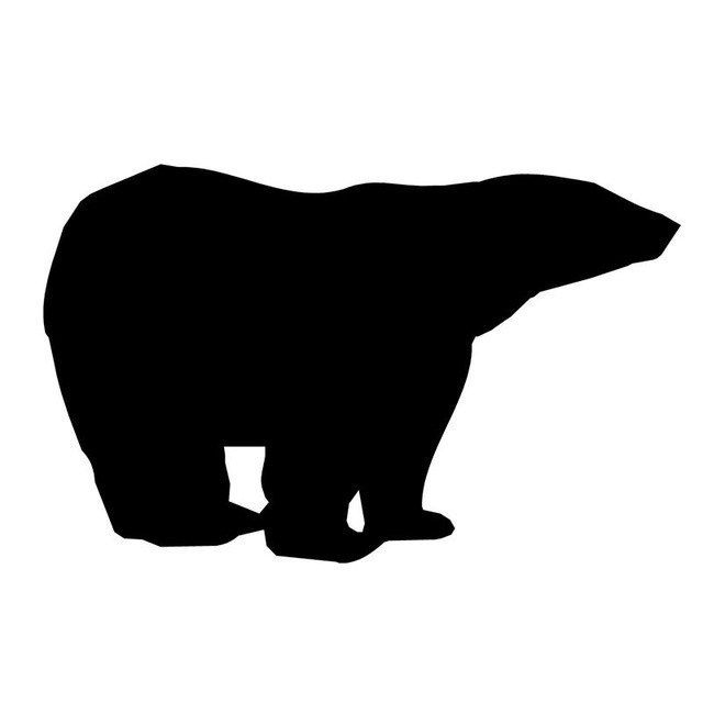 640x640 Polar Bear Clip Art Silhouette