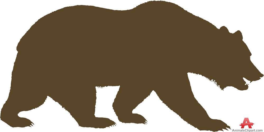999x500 Walking Bear Clipart