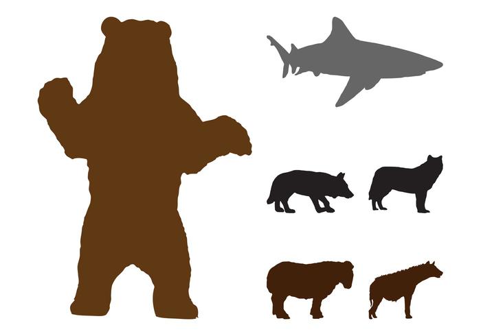 700x490 Wild Animals Silhouettes Graphics