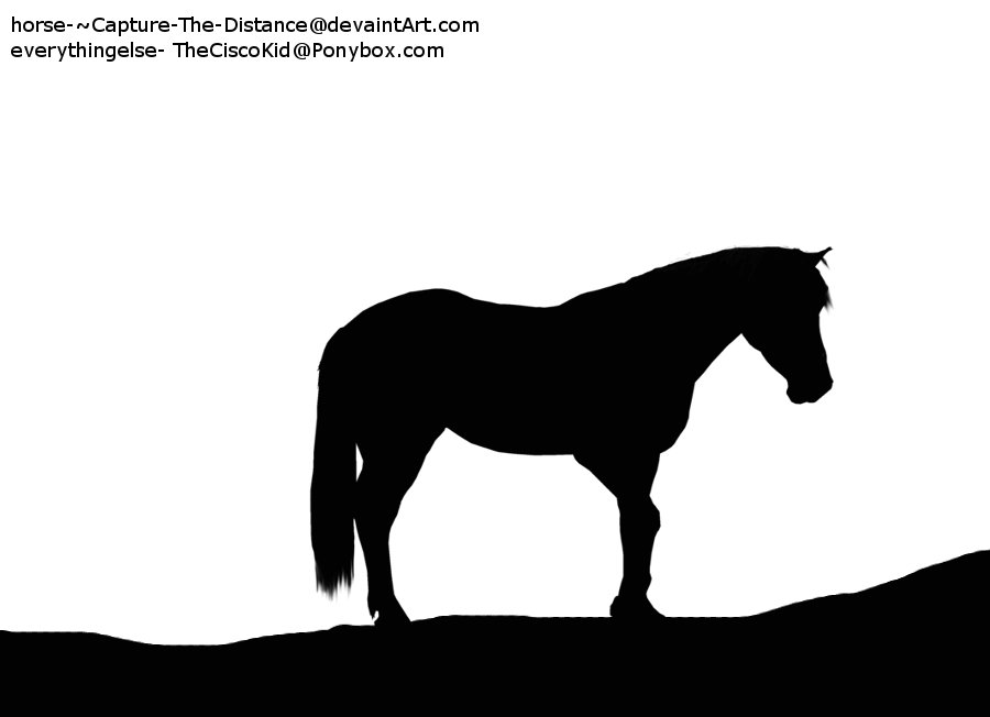 900x652 Standing Horse Silhouette By Theciscokid67