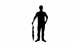320x180 Stand Alone Posing Man Silhouette